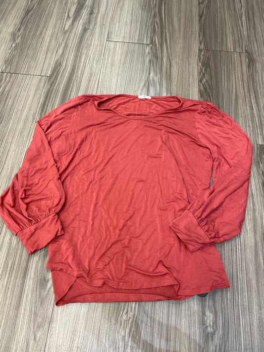 Orange Top Long Sleeve Clothes Mentor, Size 3x