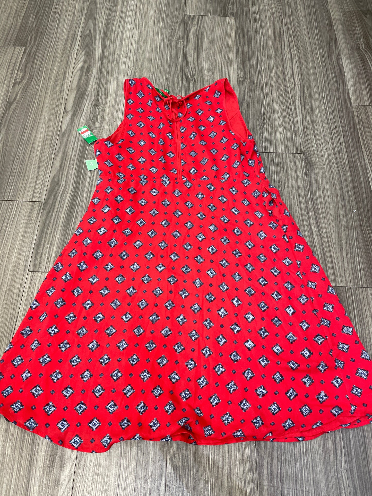 Red Dress Casual Short Dip, Size 16