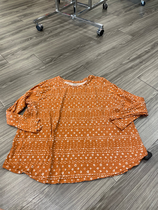 Orange Top Long Sleeve Sonoma, Size 2x