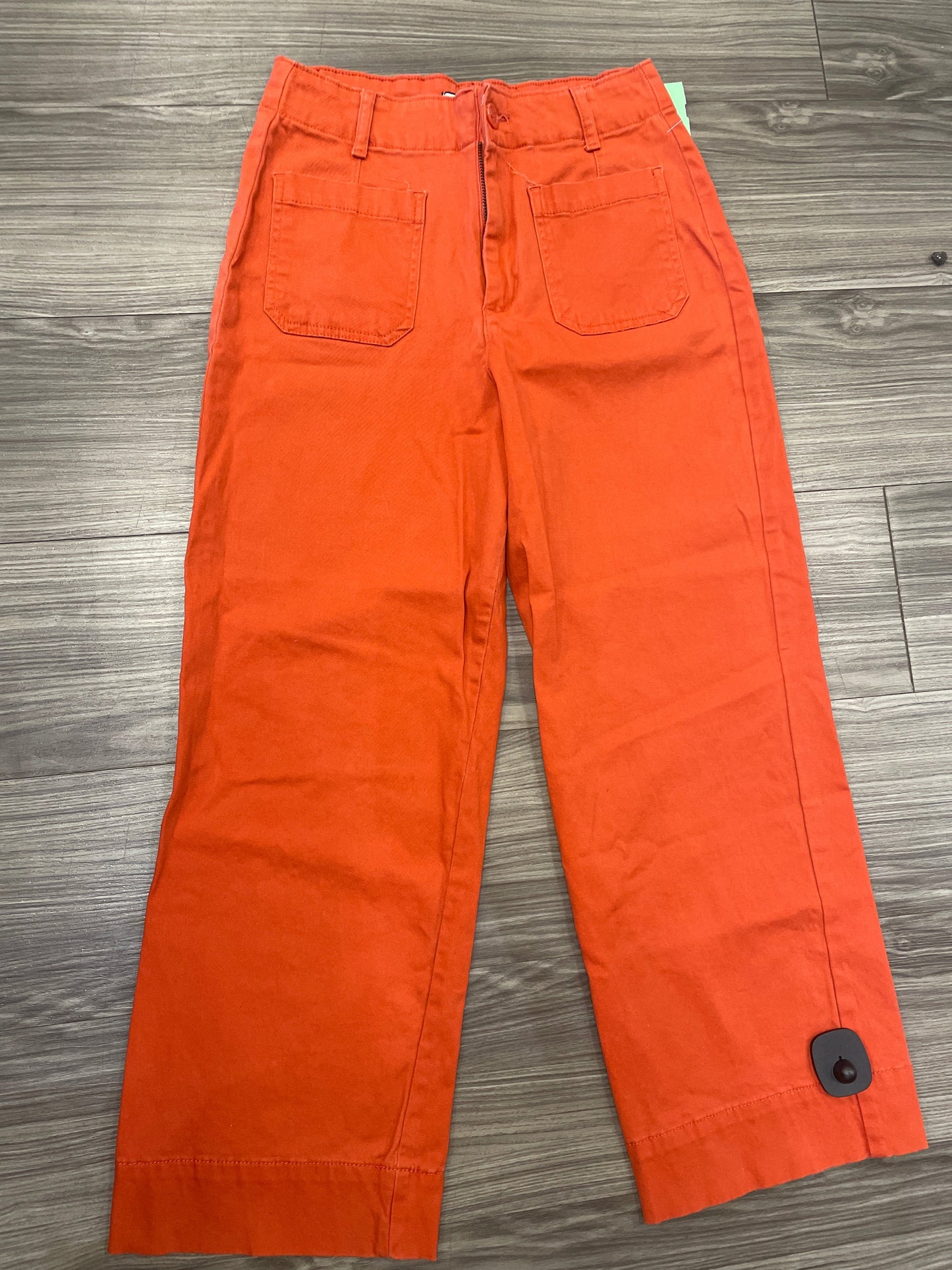 Orange Pants Cropped Clothes Mentor, Size 8