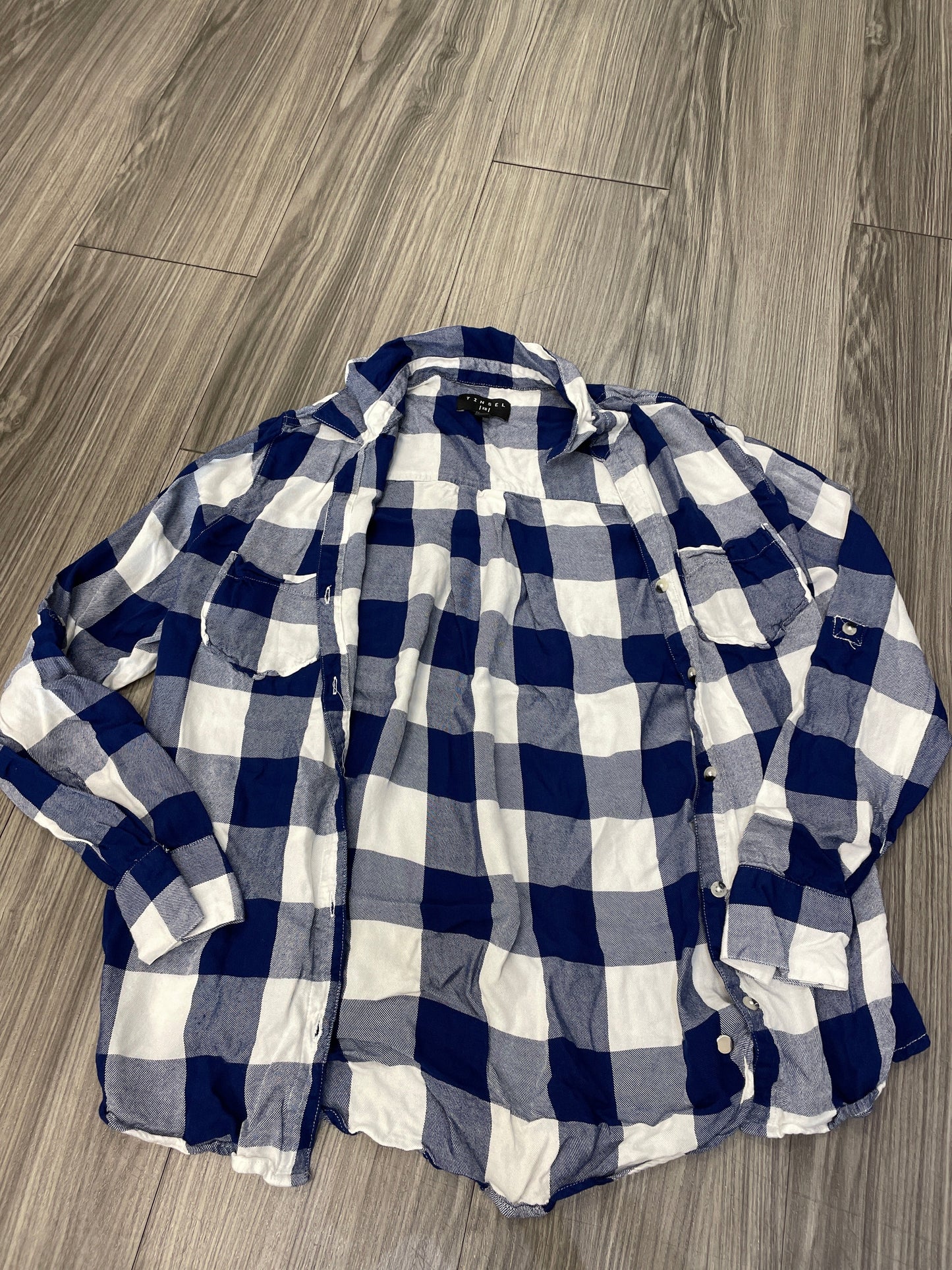 Plaid Pattern Top Long Sleeve Clothes Mentor, Size Xs