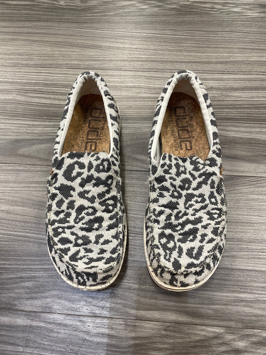 Animal Print Shoes Flats Hey Dude, Size 7