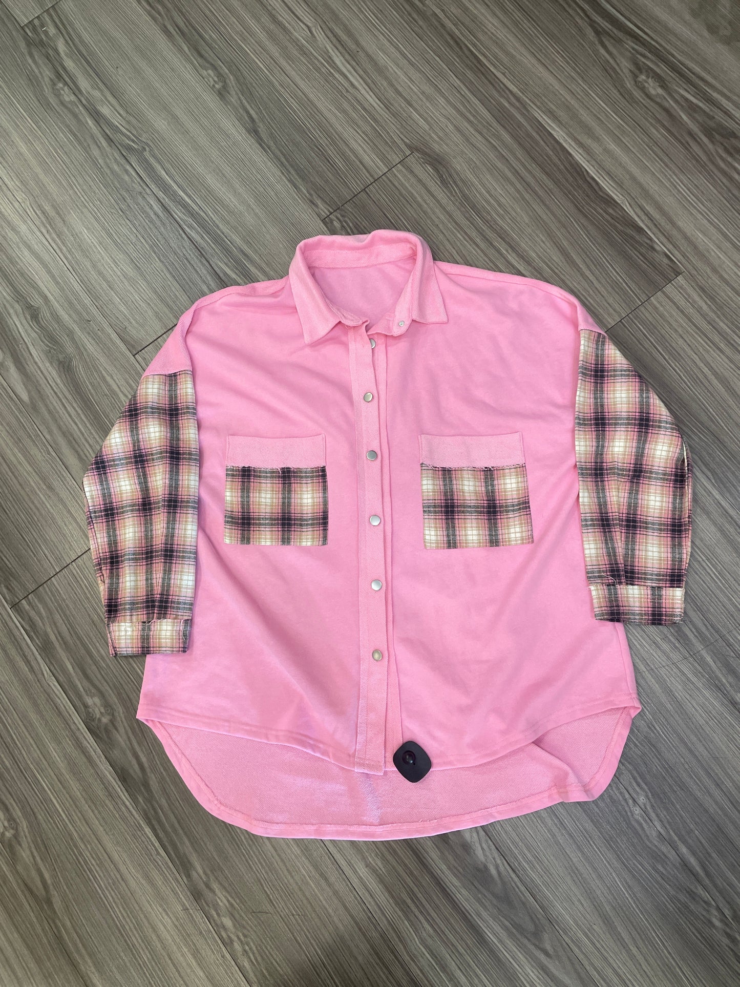 Pink Jacket Shirt Clothes Mentor, Size L