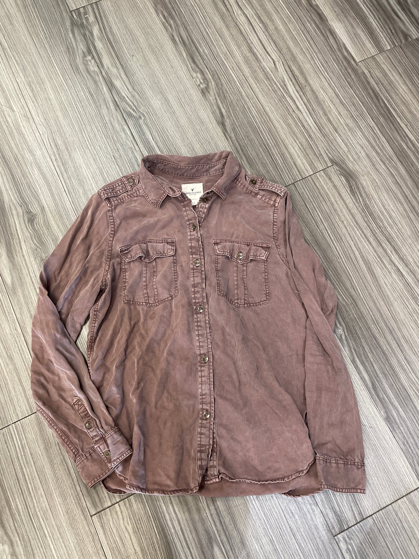 Mauve Top Long Sleeve American Eagle, Size S