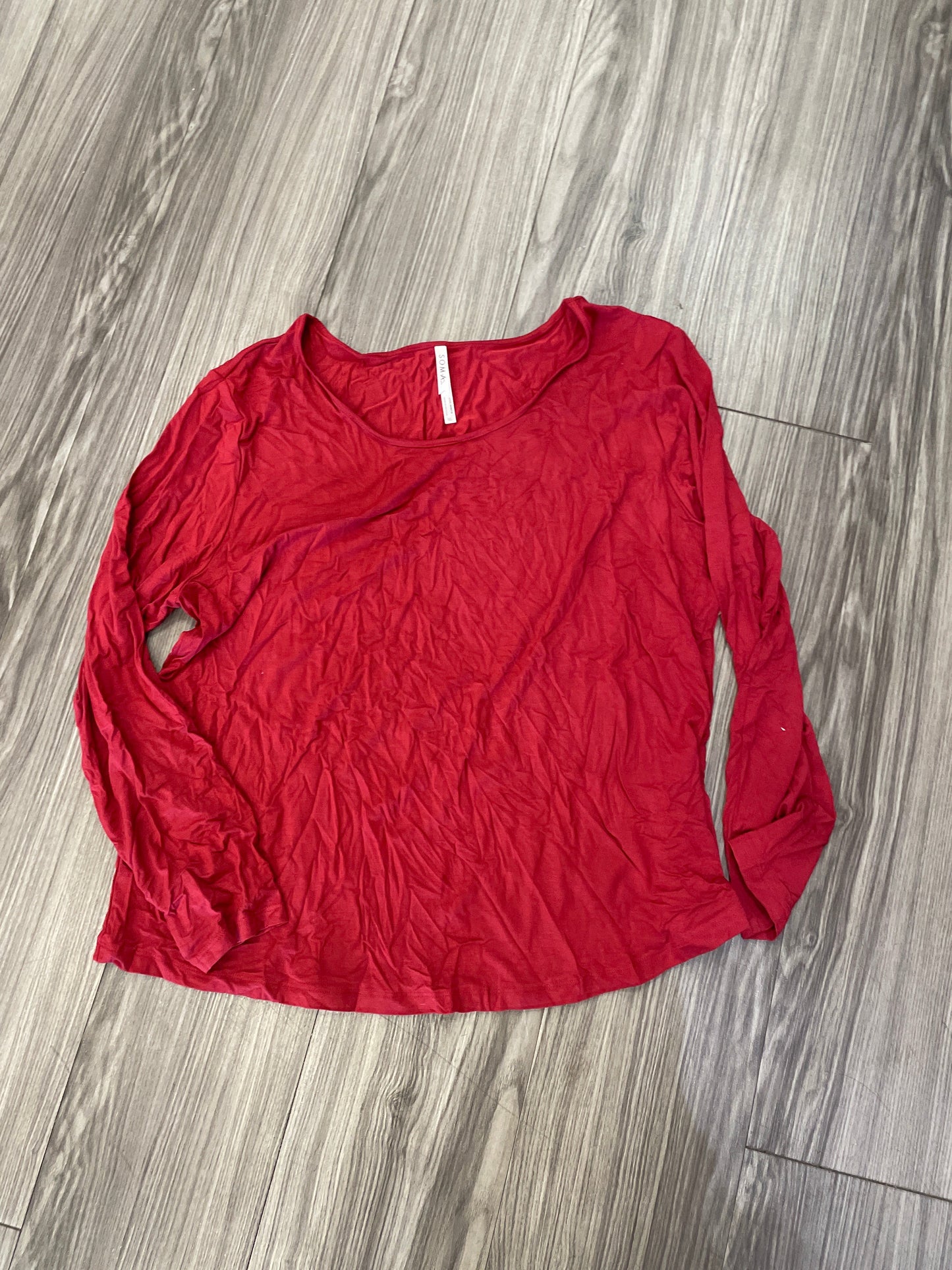 Red Top Long Sleeve Soma, Size Xl