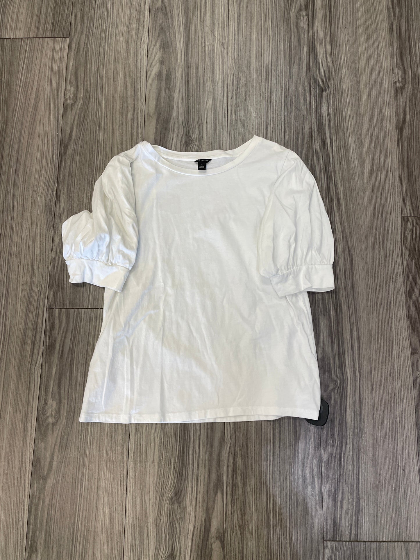 White Top 3/4 Sleeve Ann Taylor, Size M