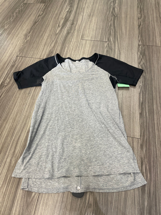 Grey Athletic Top Short Sleeve Lululemon, Size M