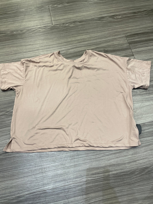 Top Short Sleeve By 90 Degrees By Reflex In Tan, Size: M