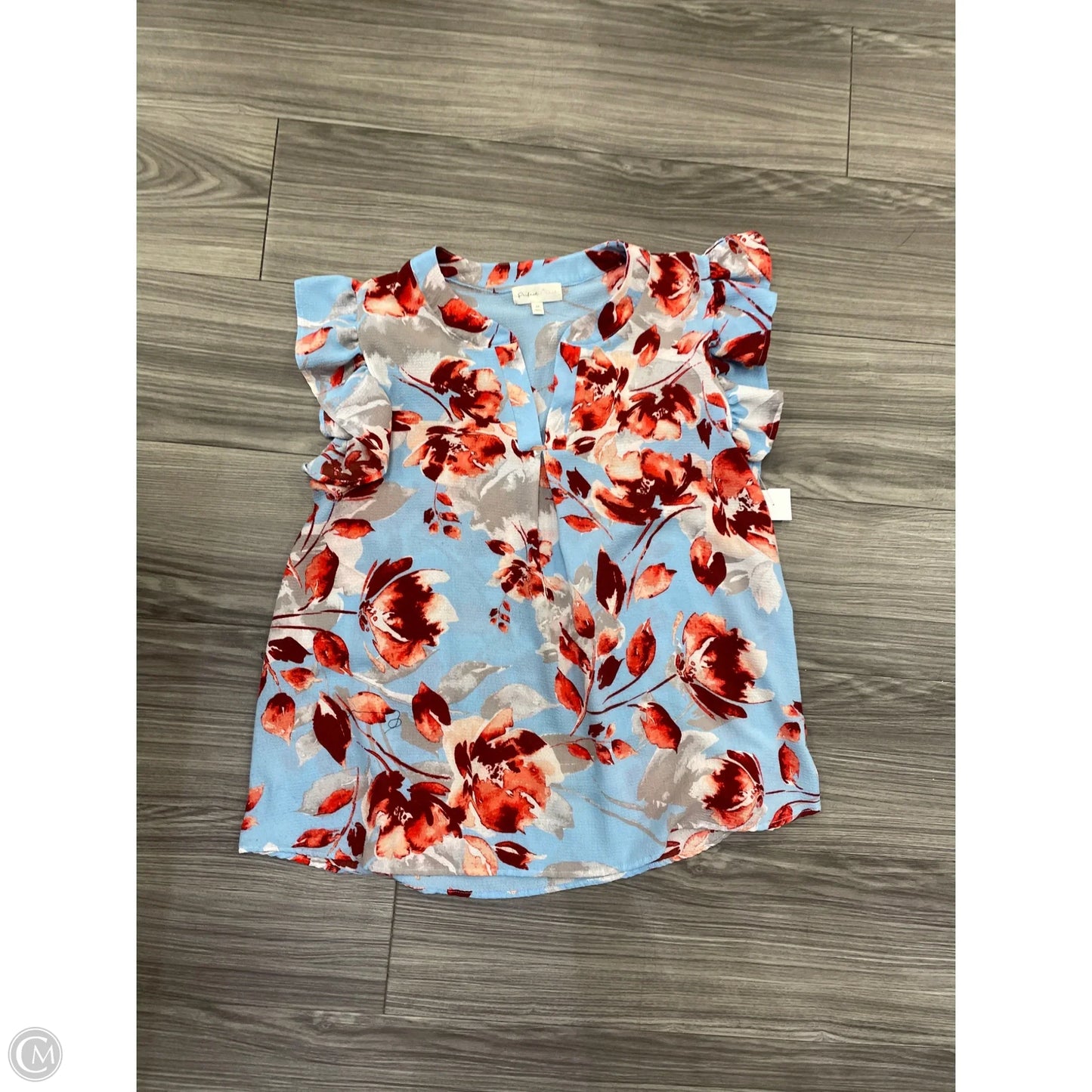 Blouse Short Sleeve By Cmc In Floral Print, Size: M