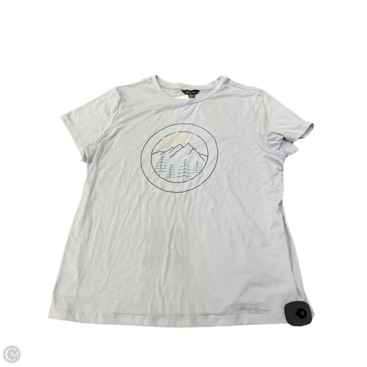Top Short Sleeve By Eddie Bauer In Blue, Size: M