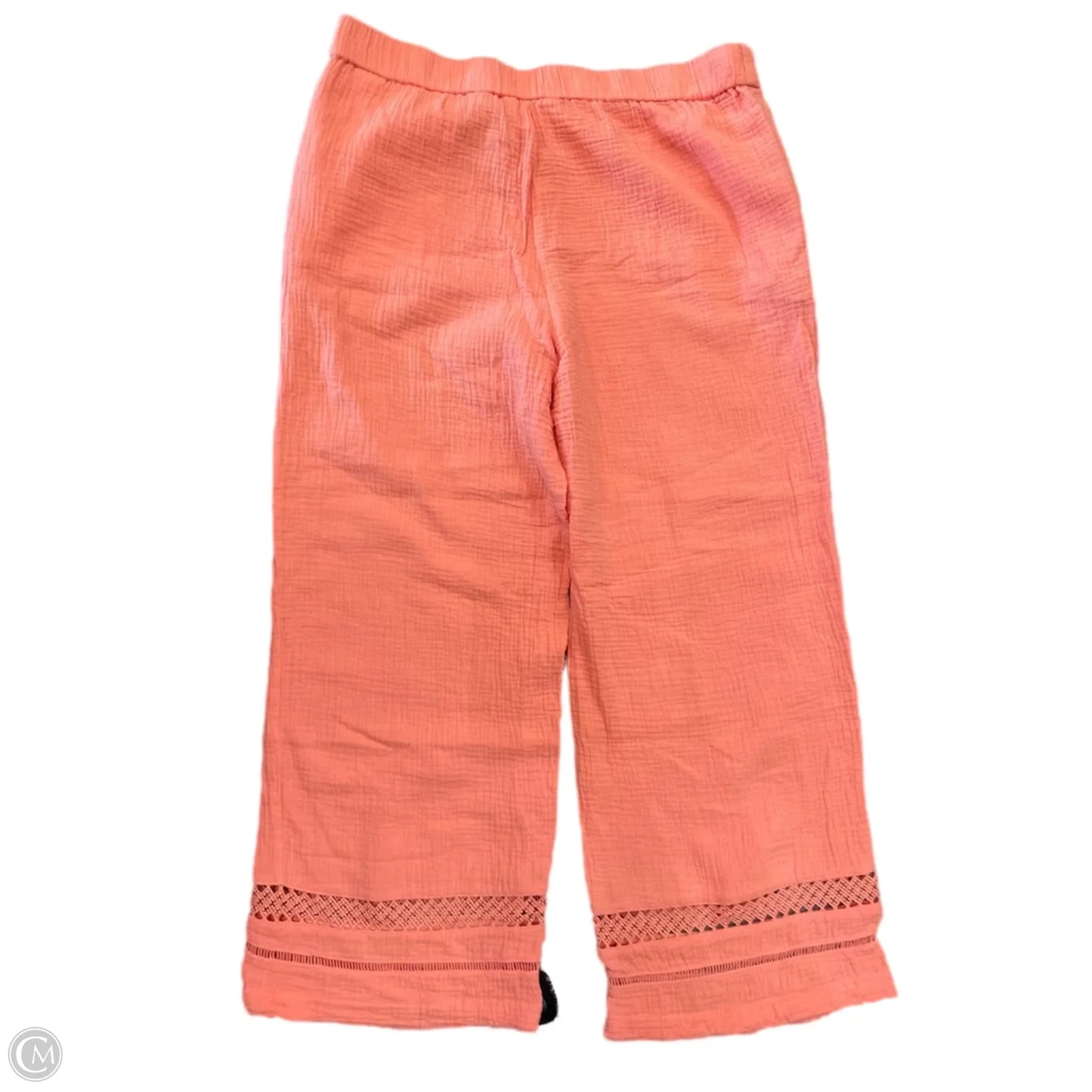 Pants Linen By Isaac Mizrahi In Coral, Size: L