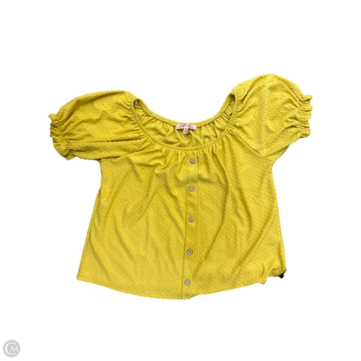 Top Short Sleeve By Philosophy In Yellow, Size: S