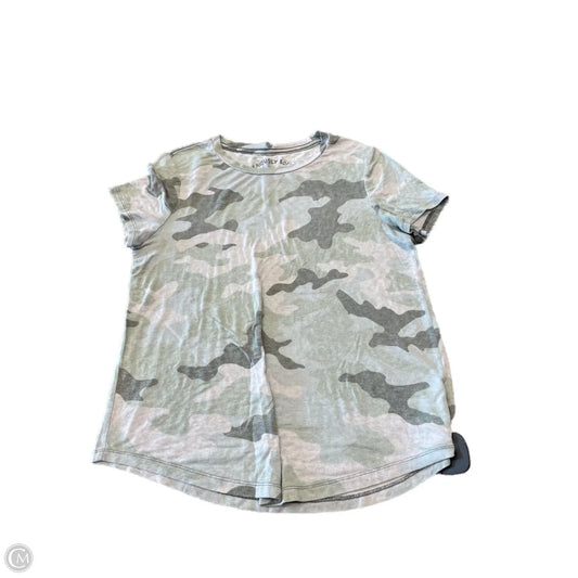 Top Short Sleeve By Aeropostale In Camouflage Print, Size: M