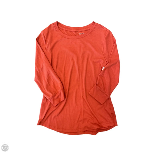 Top Long Sleeve By Time And Tru In Orange, Size: M