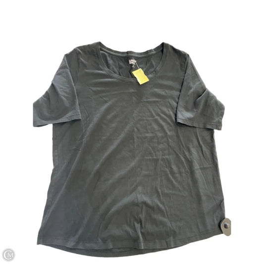Top Short Sleeve By Lands End In Black, Size: L