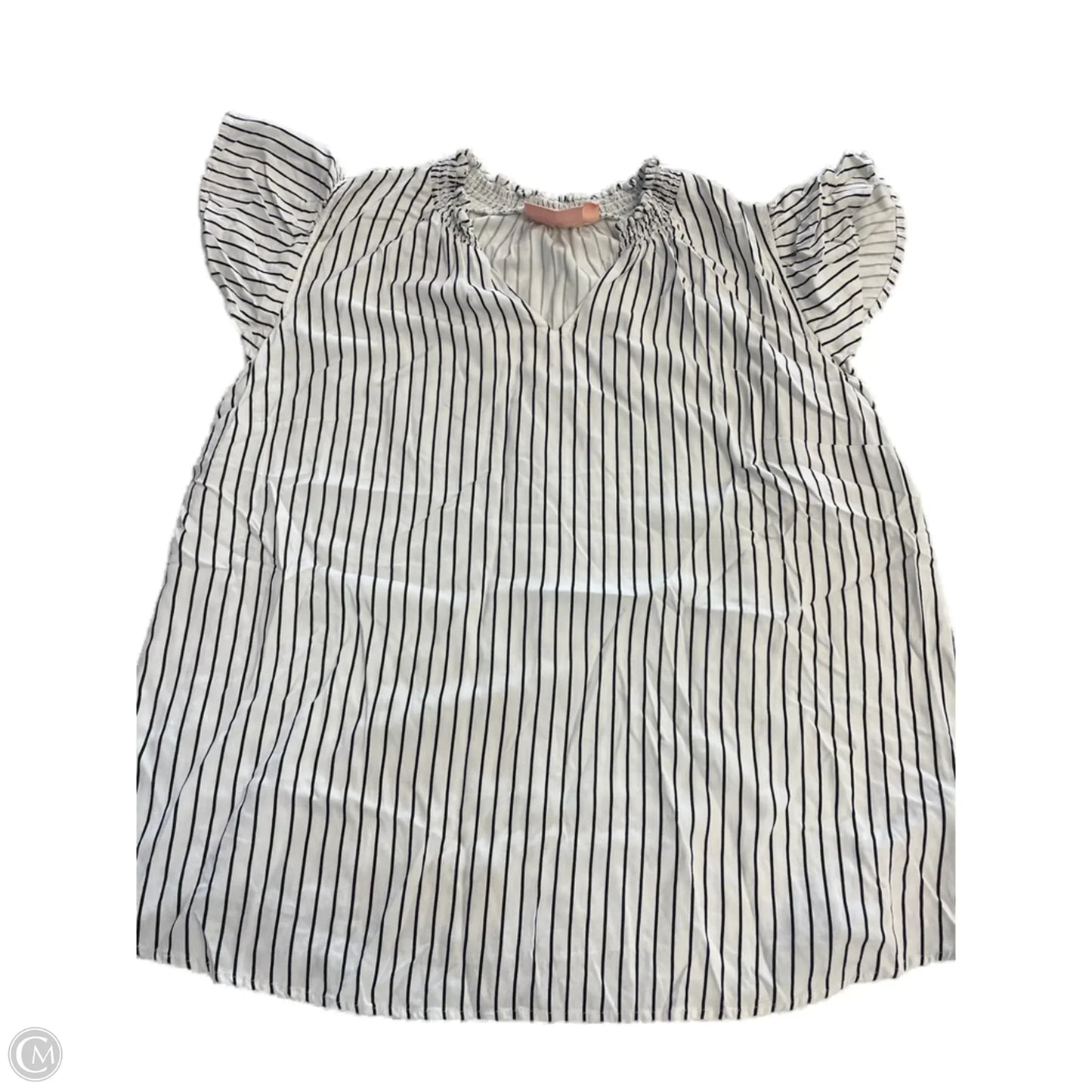 Top Short Sleeve By Evri In Striped Pattern, Size: Xl