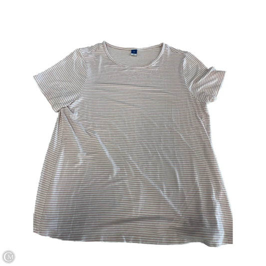 Top Short Sleeve By Old Navy In Striped Pattern, Size: M