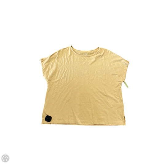 Top Short Sleeve By J. Jill In Yellow, Size: L
