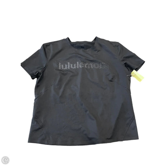 Top Short Sleeve By Lululemon In Black, Size: S