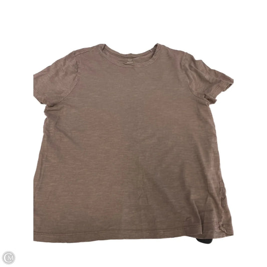 Top Short Sleeve By Universal Thread In Brown, Size: L