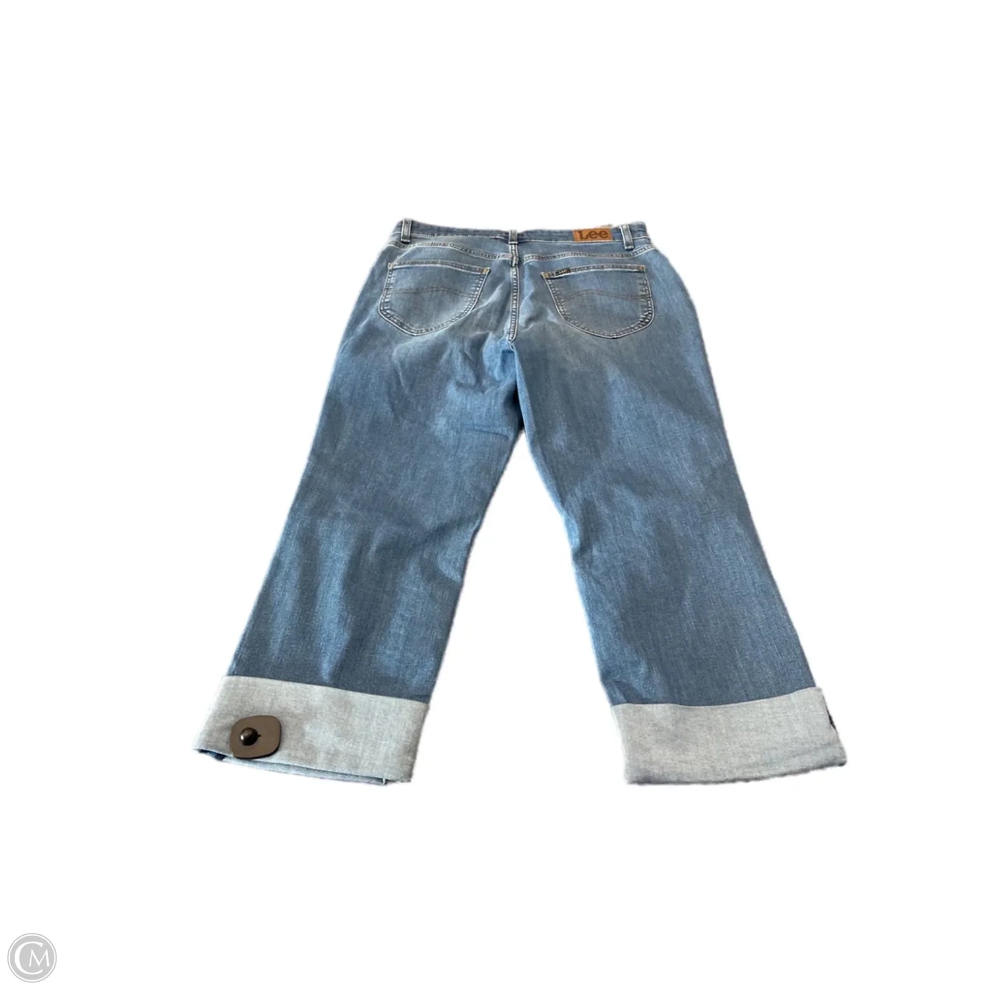 Jeans Straight By Lee In Blue Denim, Size: 14