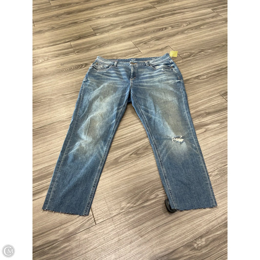 Jeans Straight By Ana In Blue Denim, Size: 16