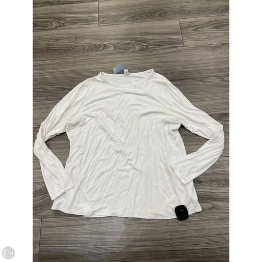 Top Long Sleeve By Old Navy In White, Size: L