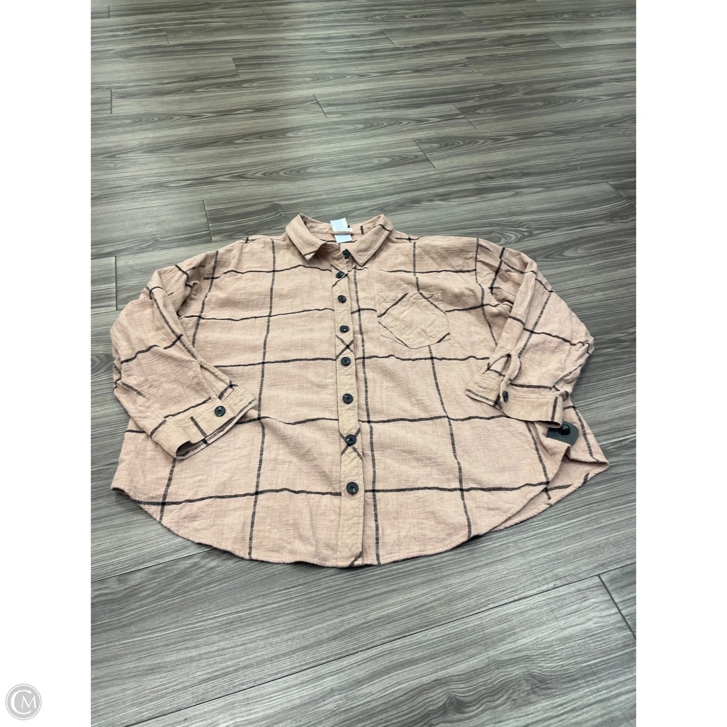 Top Long Sleeve By Maurices In Brown, Size: 3x