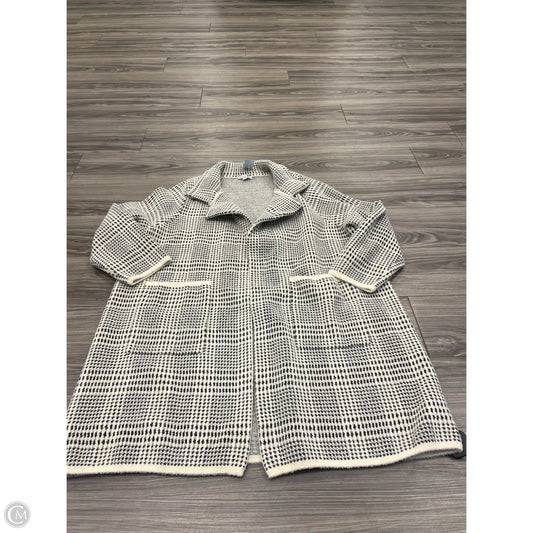 Jacket Faux Fur & Sherpa By Ophelia Roe In Black & Cream, Size: 3x