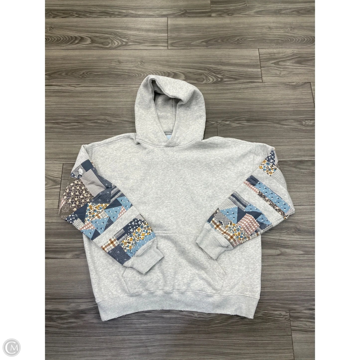 Sweatshirt Hoodie By Abercrombie And Fitch In Grey, Size: L