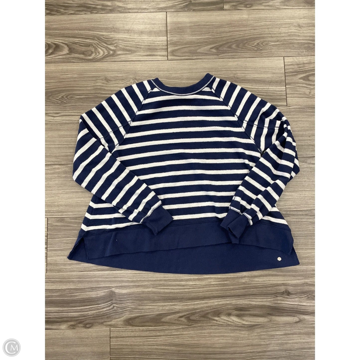 Top Long Sleeve By Aerie In Striped Pattern, Size: Xs