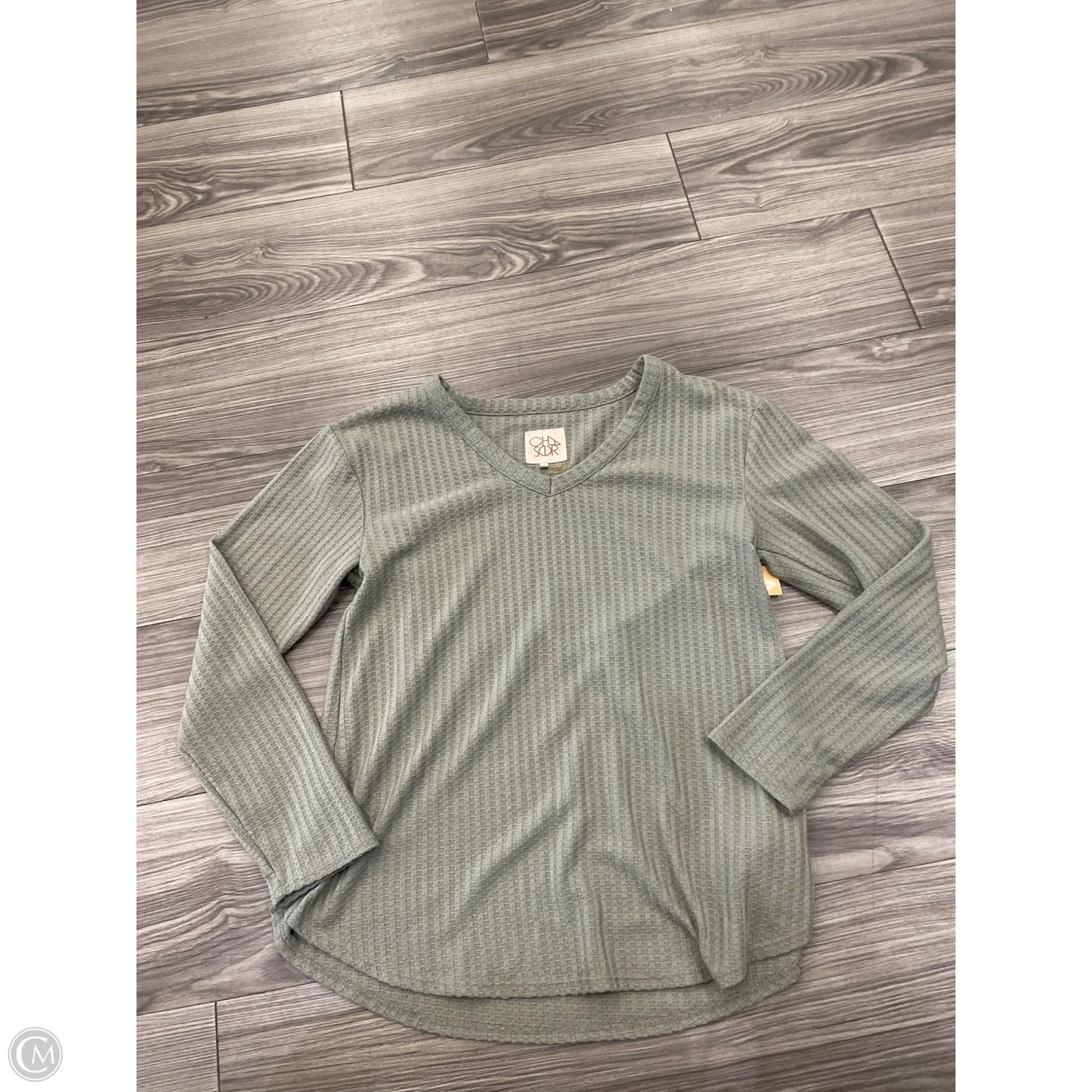 Top Long Sleeve By Chaser In Green, Size: M