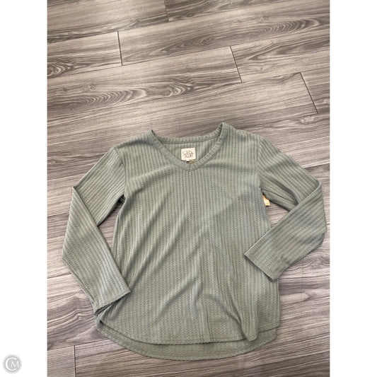 Top Long Sleeve By Chaser In Green, Size: M