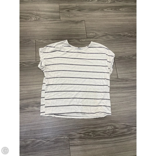 Top Short Sleeve By Green Envelope In Striped Pattern, Size: M