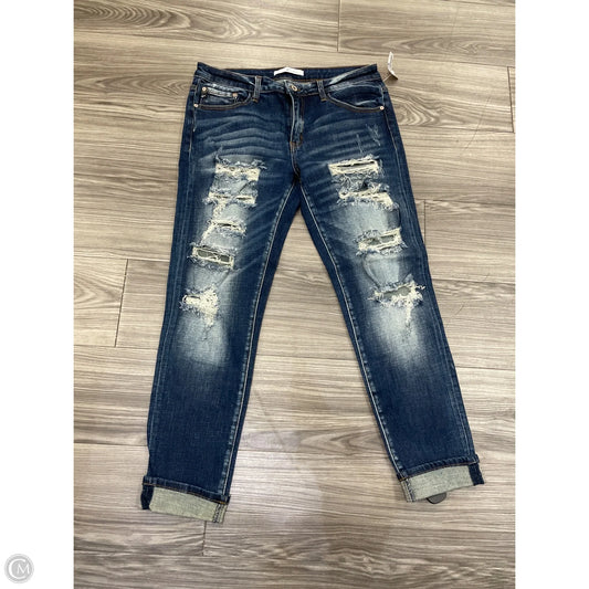 Jeans Boyfriend By Kancan In Blue, Size: 12