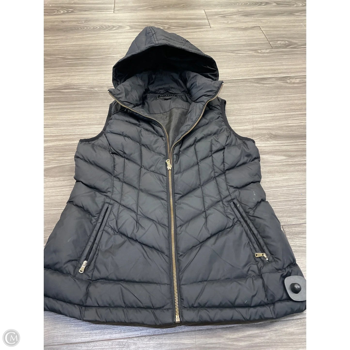 Vest Puffer & Quilted By Metaphor In Black, Size: S