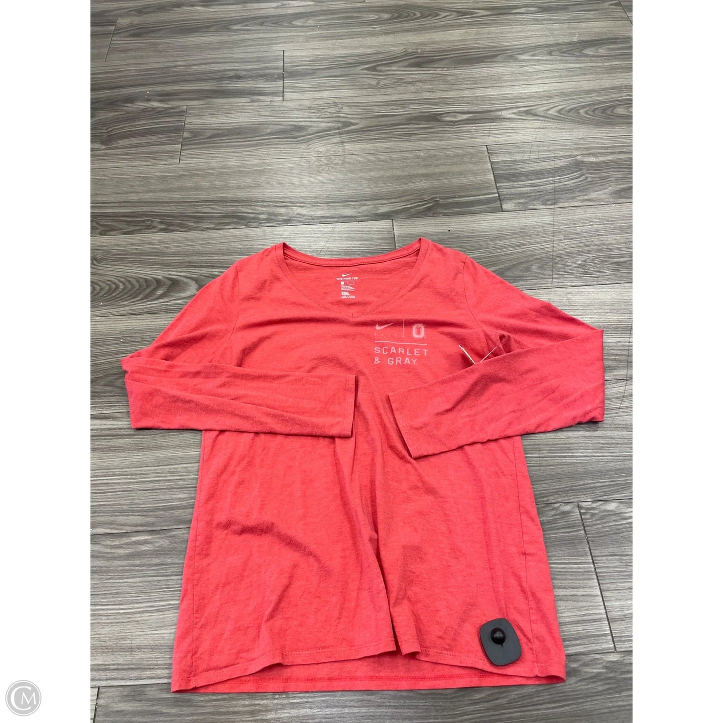 Top Long Sleeve By Nike In Red, Size: L