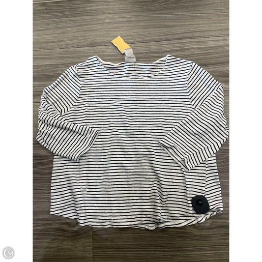 Top 3/4 Sleeve By Chicos In Striped Pattern, Size: S