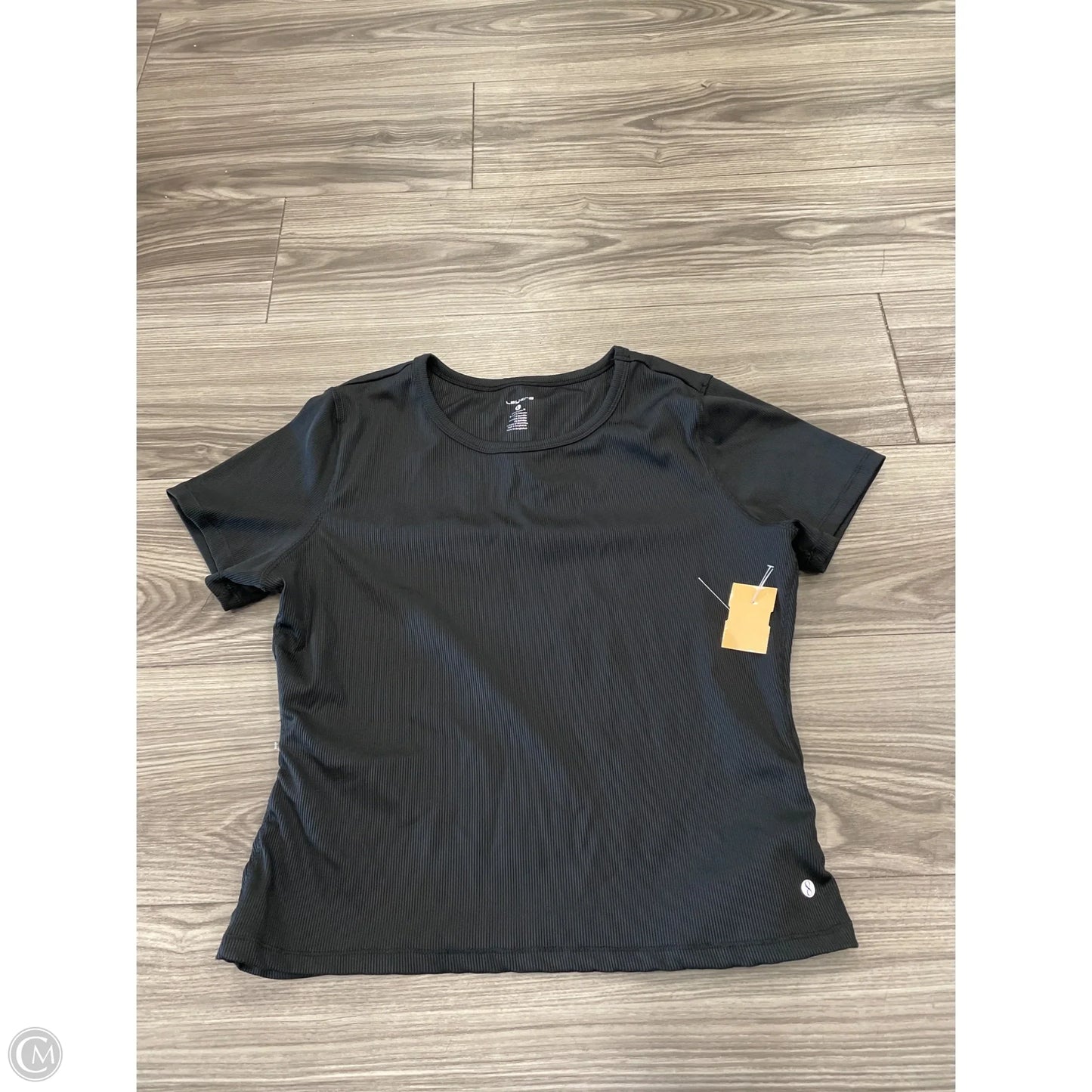 Top Short Sleeve By Layer 8 In Black, Size: L