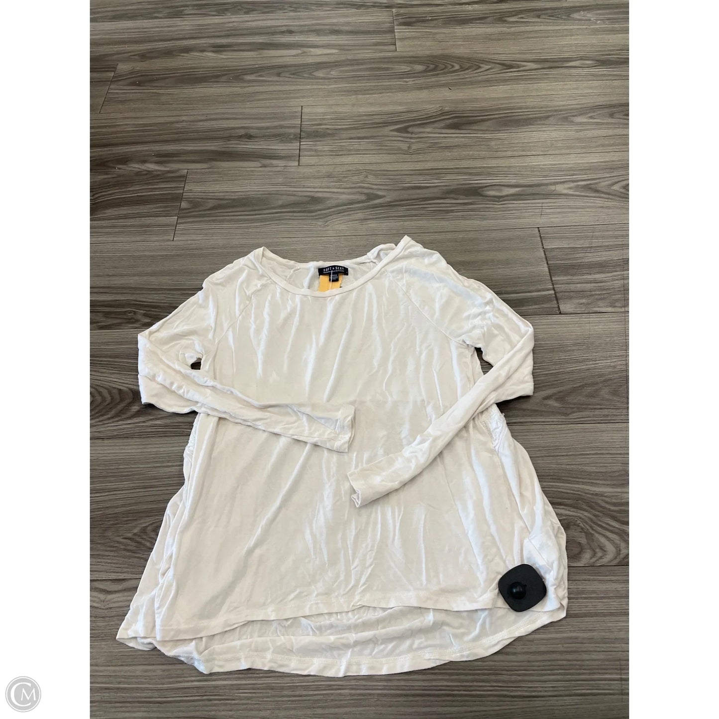 Top Long Sleeve By American Eagle In Cream, Size: S