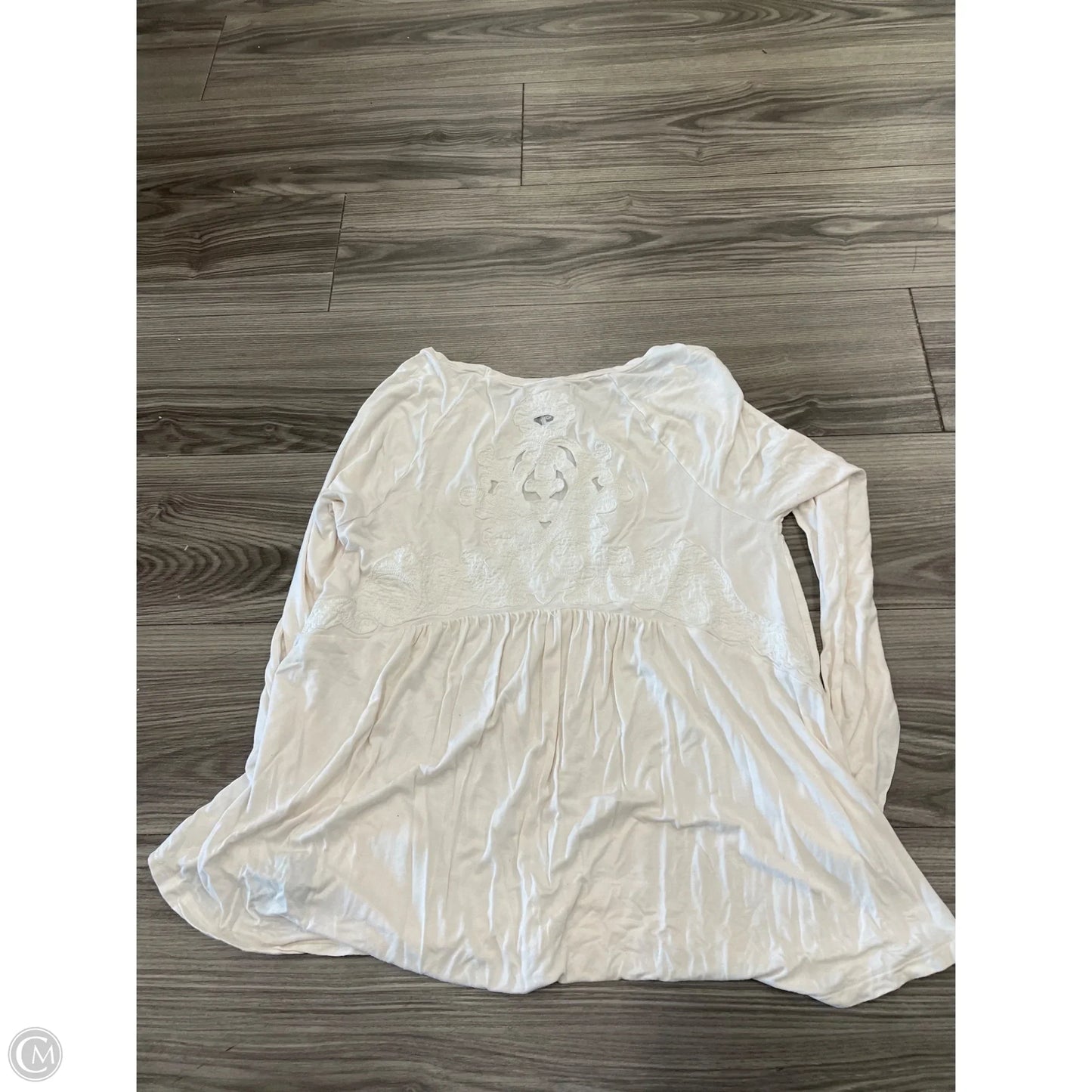 Top Long Sleeve By American Eagle In Cream, Size: S