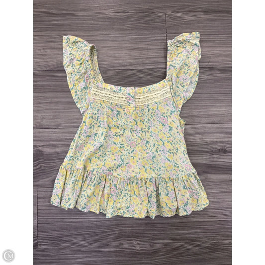 Top Sleeveless By Lucky Brand In Yellow, Size: Xs