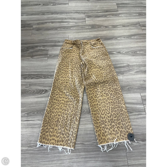 Jeans Wide Leg By Clothes Mentor In Animal Print, Size: 10