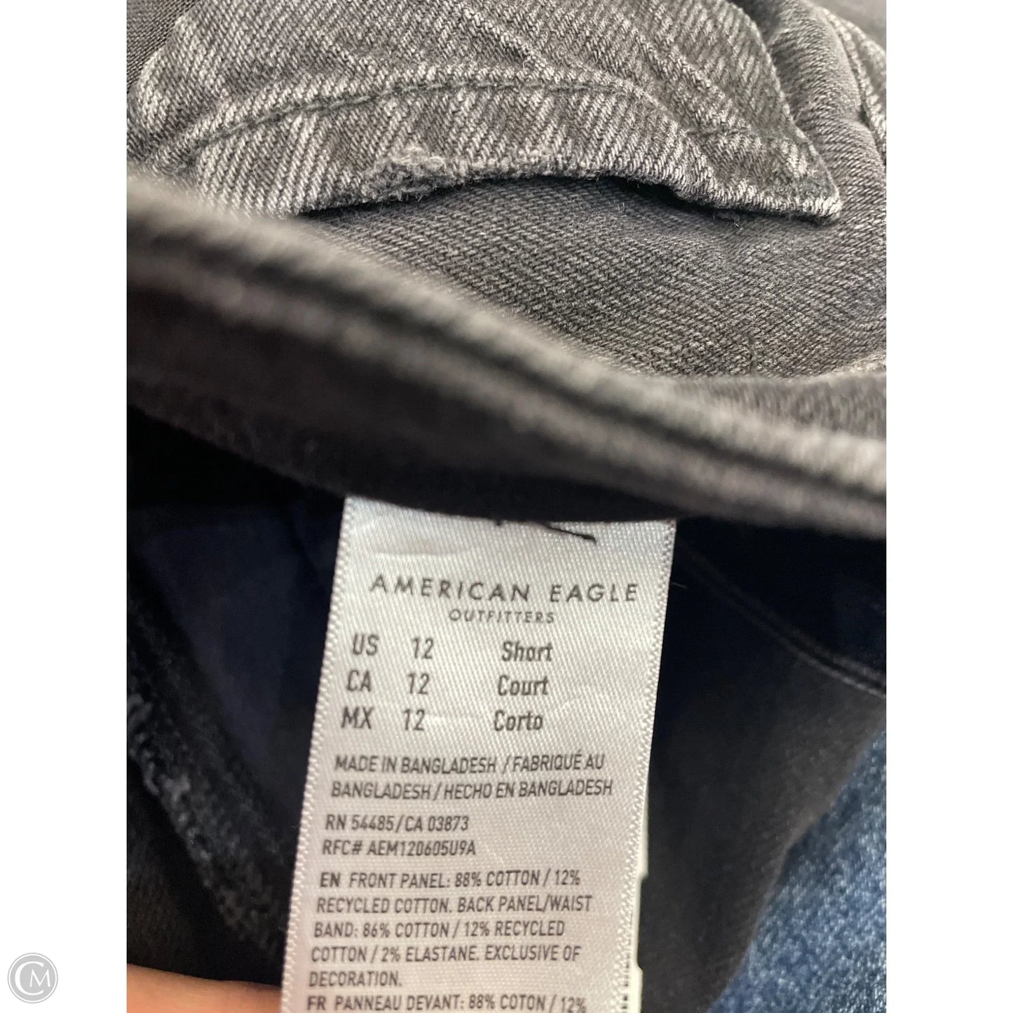 Jeans Boyfriend By American Eagle In Black, Size: 12