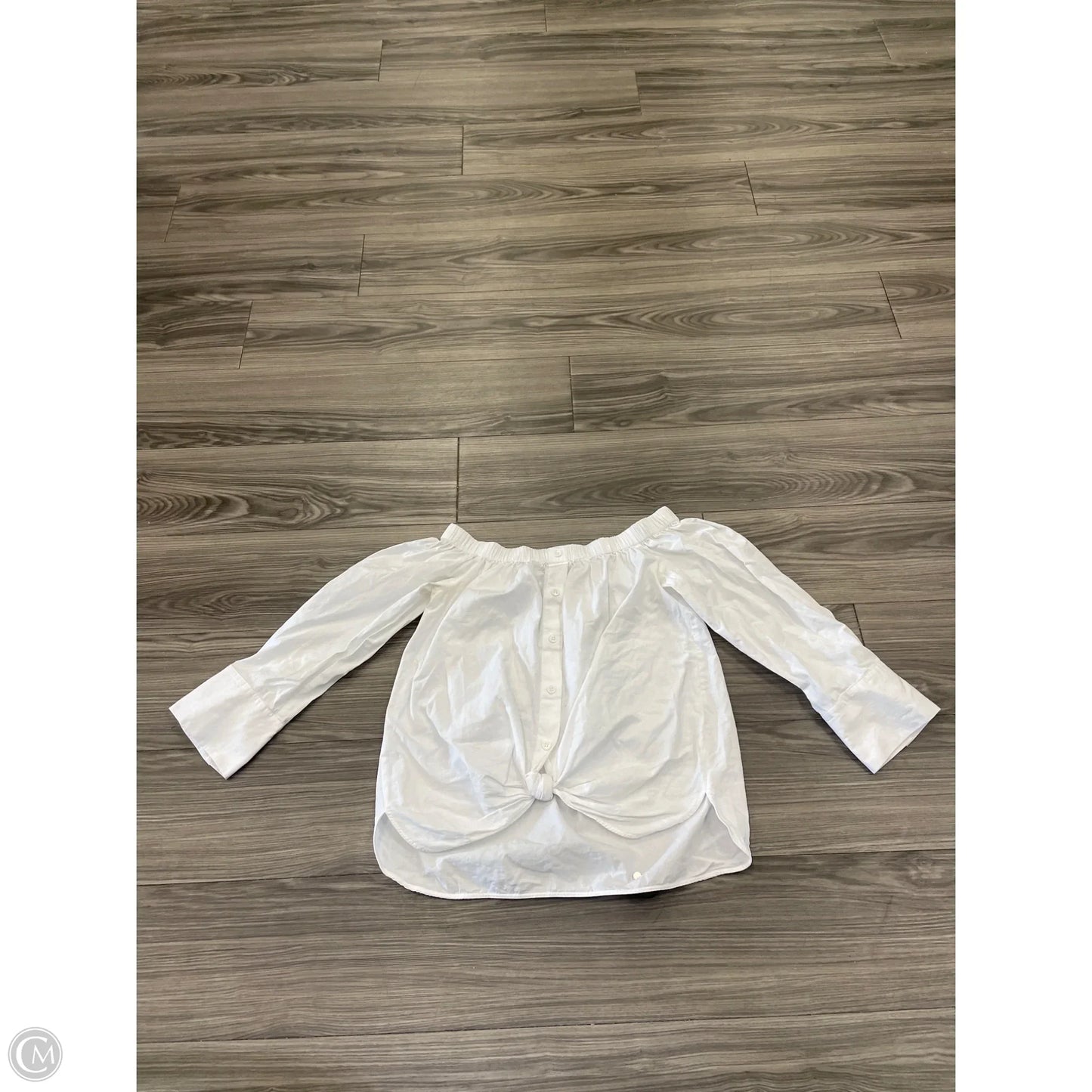 Top Long Sleeve By Zara In White, Size: S