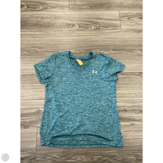 Top Short Sleeve By Under Armour In Teal, Size: L