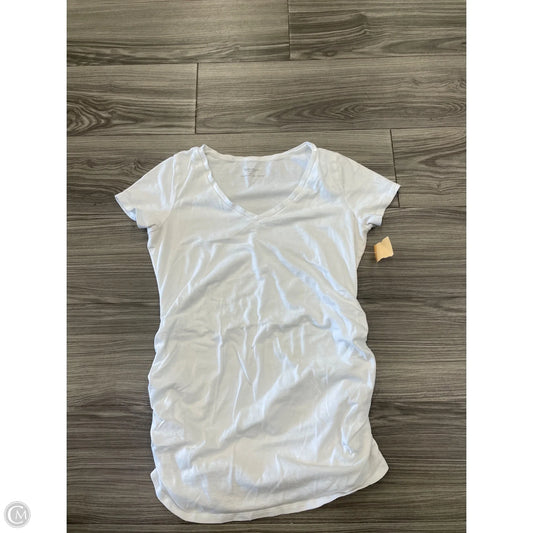 Top Short Sleeve By Motherhood In White, Size: S