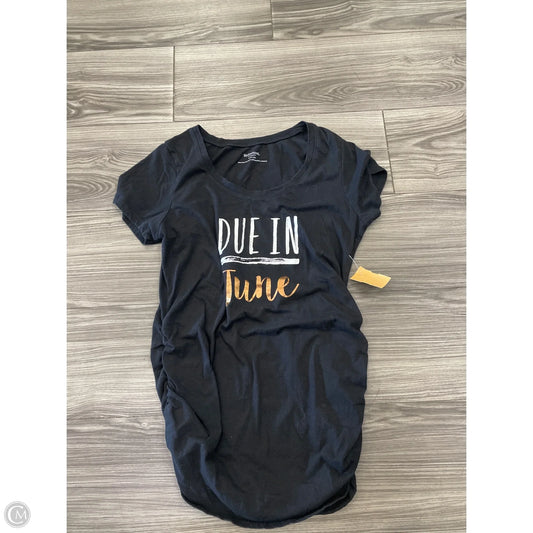 Top Short Sleeve By Motherhood In Black, Size: S