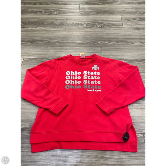 Sweatshirt Crewneck By Clothes Mentor In Red, Size: M
