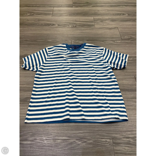 Top Short Sleeve By Karen Scott In Striped Pattern, Size: M